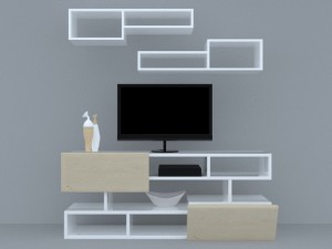 modern tv unit 3D Model