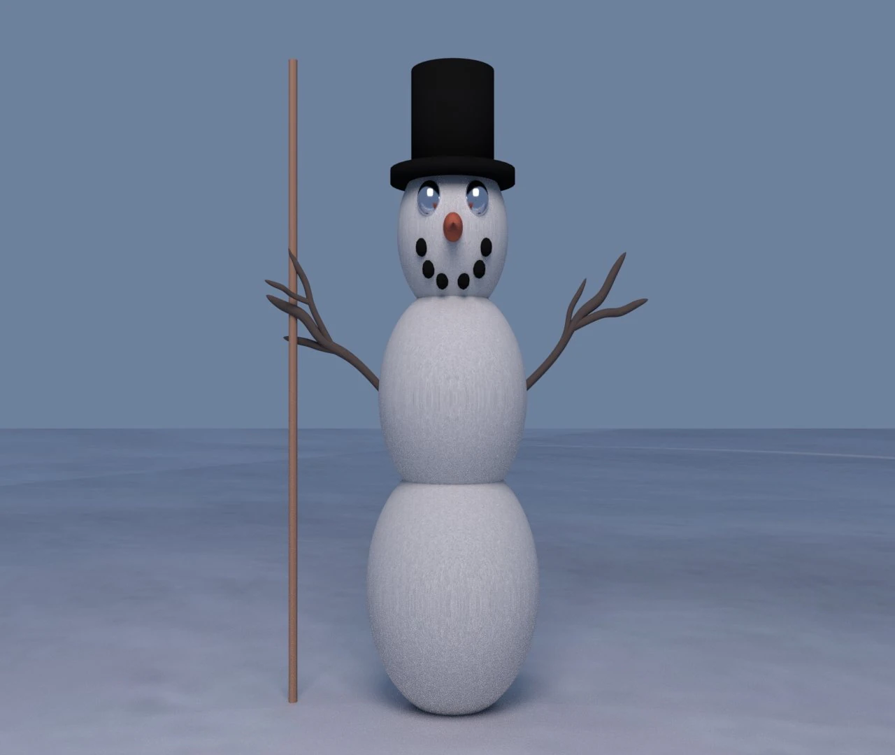 snowman 3D Model .c4d .max .obj .3ds .fbx .stl .blend