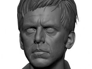 Dan Stevens'ın ger&ccedil;ek&ccedil;i erkek kafası heykeli 3D Model