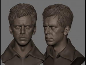 realistic male head sculpt of dan stevens 3D Model