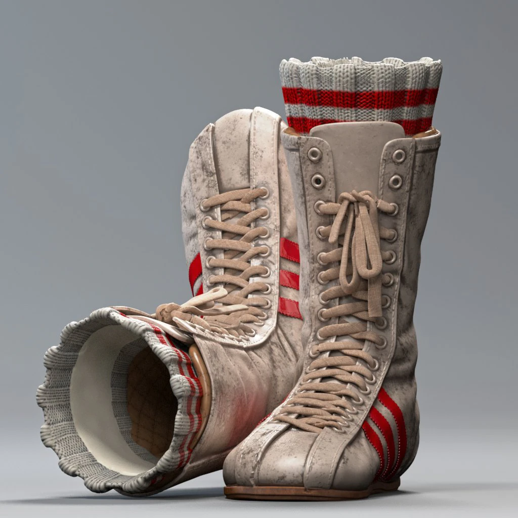 everlast realistic boxing shoes low-poly 3D Model .c4d .max .obj .3ds .fbx .stl .blend 