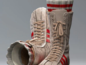 영원한 현실적인 권투 신발 로우 폴리 3D 모델