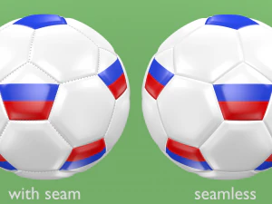 soccer football balls flags of europe 3D Model