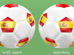soccer football balls flags of europe 3D Model