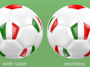 soccer football balls flags of europe 3D Model