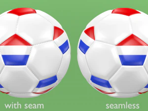 soccer football balls flags of europe 3D Model