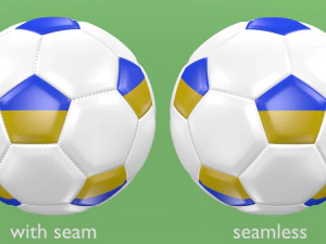soccer football balls flags of europe 3D Model