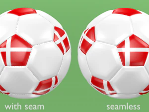 soccer football balls flags of europe 3D Model