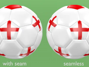 soccer football balls flags of europe 3D Model