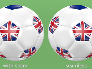 soccer football balls flags of europe 3D Model