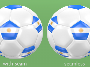 soccer football balls flags of the world except europe Modelo 3D