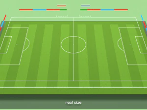 cancelli di marcatura del campo da calcio di calcio ripari per il cartellone pubblicitario delle panchine Modello 3D