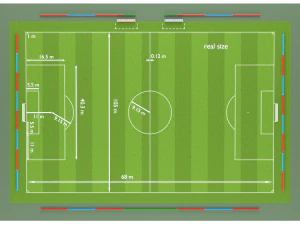 Football terrain de football balisage portes abris pour le banc chaises panneau d'affichage Modèle 3D