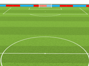 football soccer field markup gates shelters for the bench chairs billboard Modelo 3D