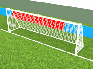 football soccer field markup gates shelters for the bench chairs billboard Modelo 3D