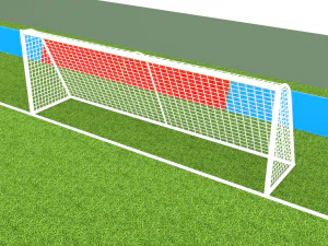 Football terrain de football balisage portes abris pour le banc chaises panneau d'affichage Modèle 3D