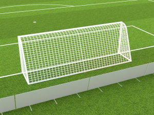 football soccer field markup gates shelters for the bench chairs billboard Modelo 3D