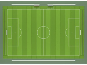 Football terrain de football balisage portes abris pour le banc chaises panneau d'affichage Modèle 3D