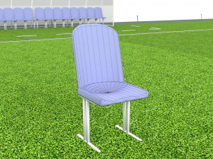 Football terrain de football balisage portes abris pour le banc chaises panneau d'affichage Modèle 3D