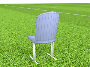 Football terrain de football balisage portes abris pour le banc chaises panneau d'affichage Modèle 3D