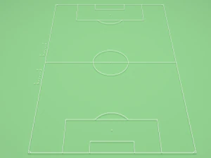 Football terrain de football balisage portes abris pour le banc chaises panneau d'affichage Modèle 3D