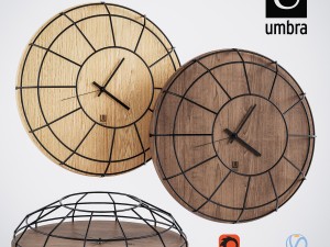 umbra cage wall clock Model 3D