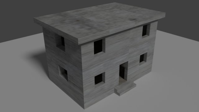 concrete building 3D 모델 .c4d .max .obj .3ds .fbx .stl .blend 