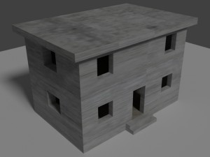 concrete building 3D 模型