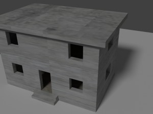 concrete building 3D 모델