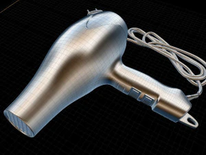 dryer hair 3d 3D Model