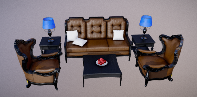 furniture set classic 3Dモデル .c4d .max .obj .3ds .fbx .stl .blend 