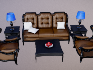 furniture set classic 3D-Modell