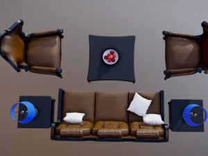 furniture set classic 3D Model