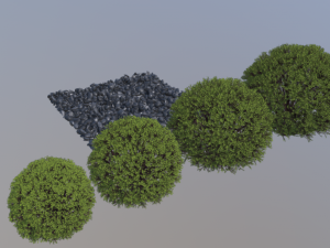 bushes and stones 3D मॉडल