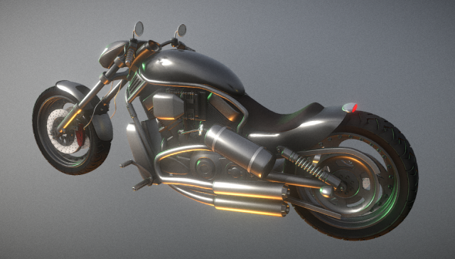 motorbike 3D 模型 .c4d .max .obj .3ds .fbx .stl .blend