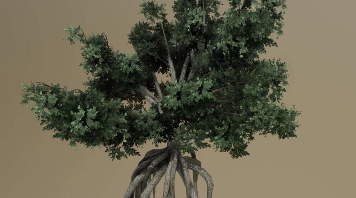 rooted tree 3D Model .c4d .max .obj .3ds .fbx .stl .blend 