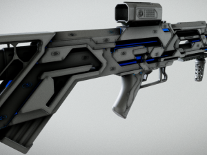 sci-fi rifle 3D 모델