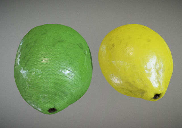 lemon and lime 3D Model .c4d .max .obj .3ds .fbx .stl .blend 
