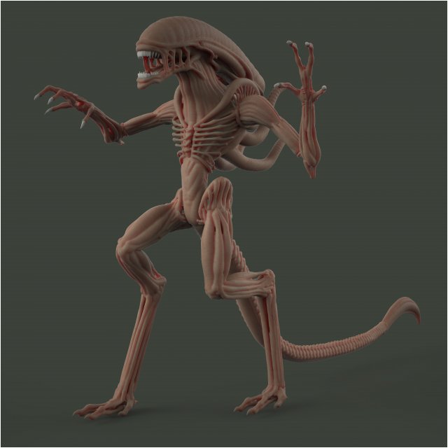 alien 3Dモデル .c4d .max .obj .3ds .fbx .stl .blend 