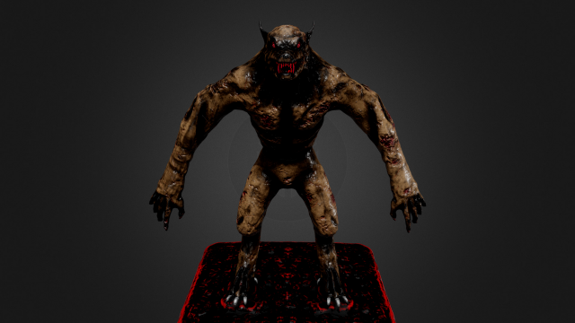 werewolf 3D 模型 .c4d .max .obj .3ds .fbx .stl .blend 