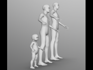 simple human pack Model 3D