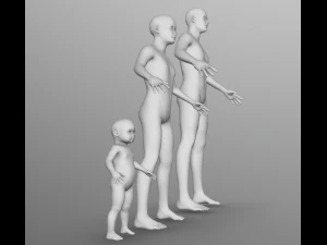 简单的人类包 3D 模型