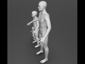 simple human pack Model 3D