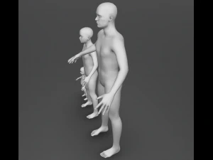 简单的人类包 3D 模型