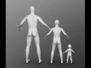 简单的人类包 3D 模型