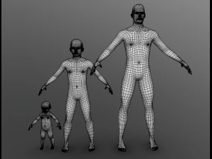 简单的人类包 3D 模型