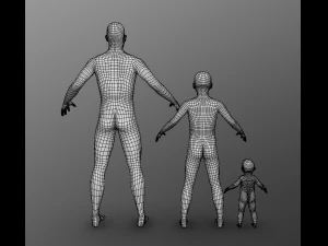 简单的人类包 3D 模型