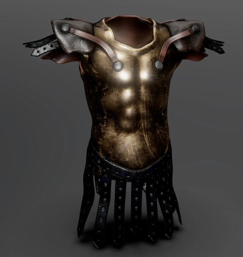 roman chestplate 3D Model .c4d .max .obj .3ds .fbx .stl .blend 