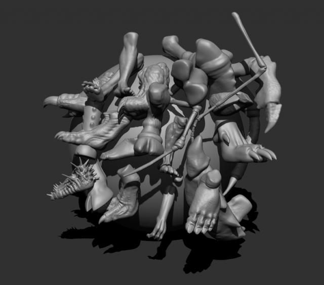 imm feets v2 3D 模型 .c4d .max .obj .3ds .fbx .stl .blend 