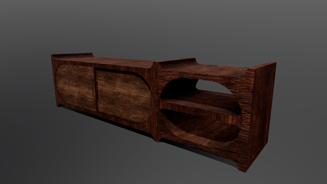 simple cabinet 3D Model .c4d .max .obj .3ds .fbx .stl .blend 